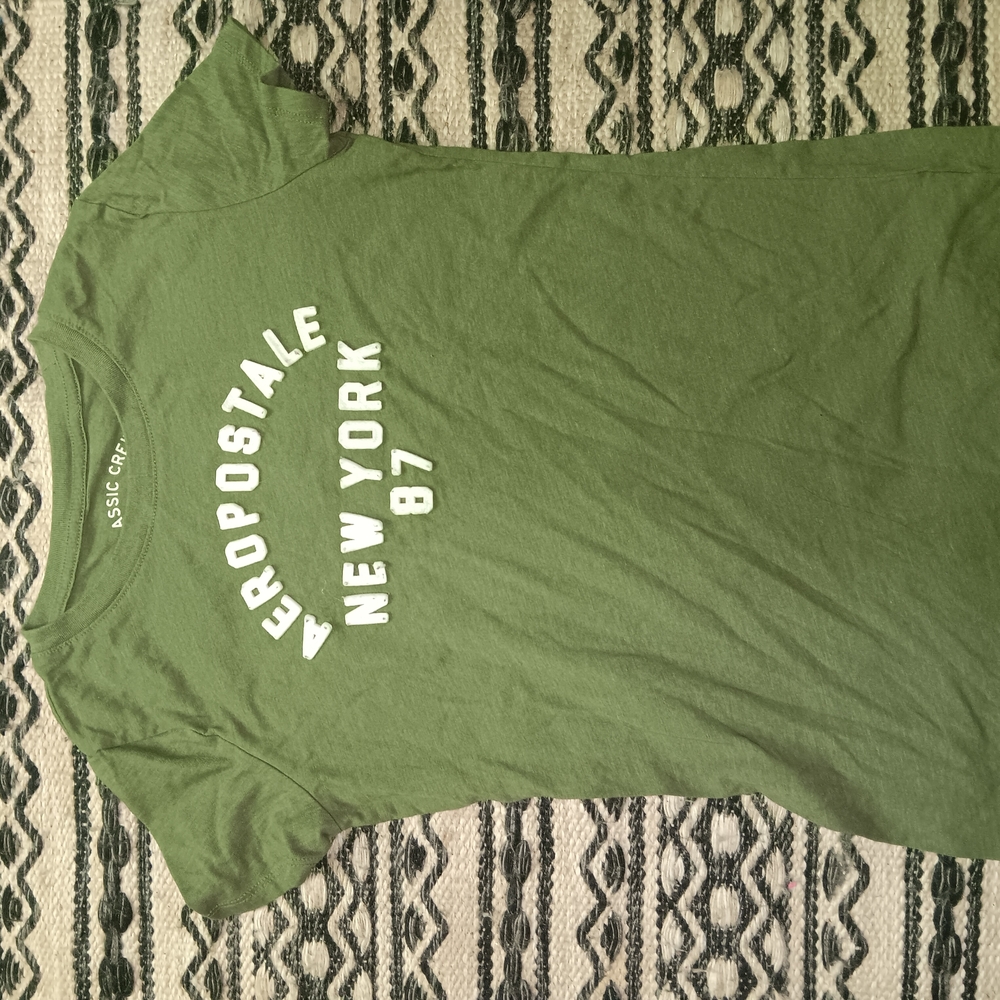 Aeropostale Olive Graphic Tee